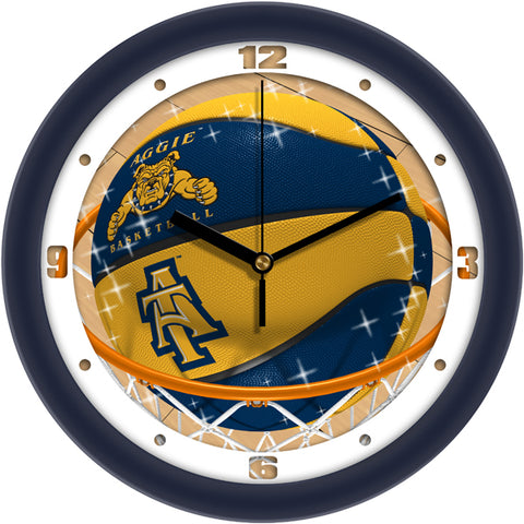 North Carolina A&T Aggies - Slam Dunk Wall Clock - SuntimeDirect