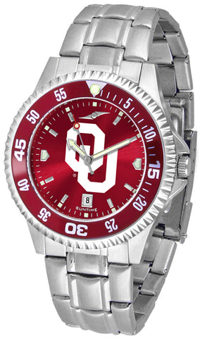 Oklahoma Sooners - Competitor Steel AnoChrome  -  Color Bezel - SuntimeDirect