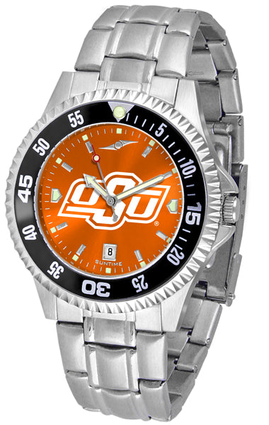 Oklahoma State Cowboys - Competitor Steel AnoChrome  -  Color Bezel - SuntimeDirect