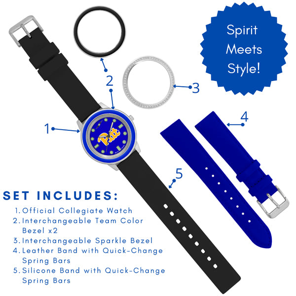 Pittsburgh Panthers Unisex Colors Watch Gift Set