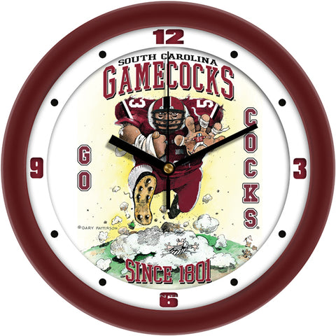 South Carolina Gamecocks - "Steamroller" Football Wall Clock - Art by Gary Patterson