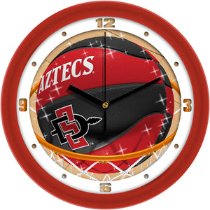 San Diego State Aztecs - Slam Dunk Wall Clock - SuntimeDirect