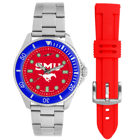 Southern Methodist University Mustangs Men's Contender Watch Gift Set