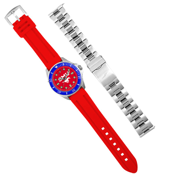 Southern Methodist University Mustangs Men's Contender Watch Gift Set