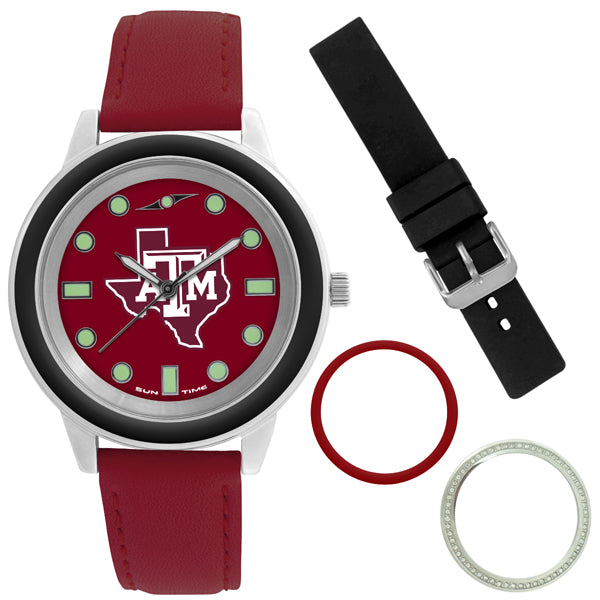 Texas A&M Aggies Unisex Colors Watch Gift Set