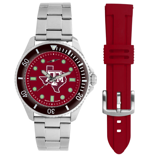 Texas A&M Aggies Men's Contender Watch Gift Set