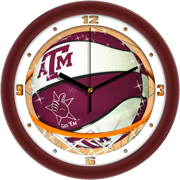 Texas A&M Aggies - Slam Dunk Wall Clock