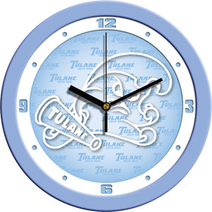 Tulane University Green Wave - Baby Blue Wall Clock - SuntimeDirect