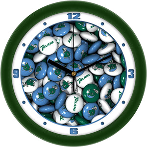 Tulane University Green Wave - Candy Wall Clock - SuntimeDirect