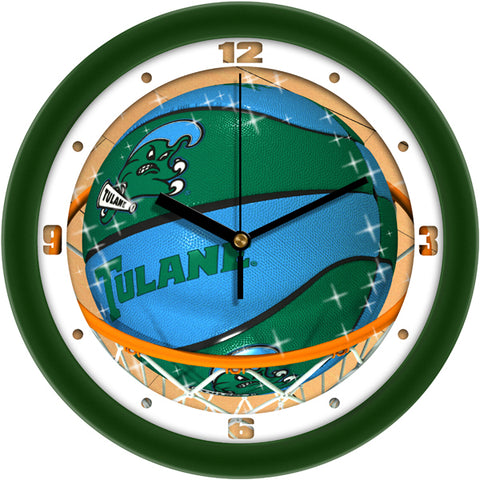 Tulane University Green Wave - Slam Dunk Wall Clock - SuntimeDirect