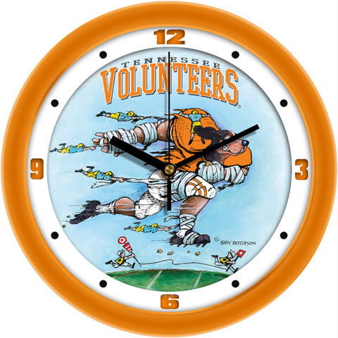 Tennessee Volunteers - "Down the Field" Football Wall Clock - Art by Gary Patterson