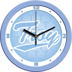 Troy Trojans - Baby Blue Wall Clock