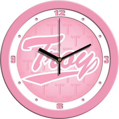 Troy Trojans - Pink Wall Clock