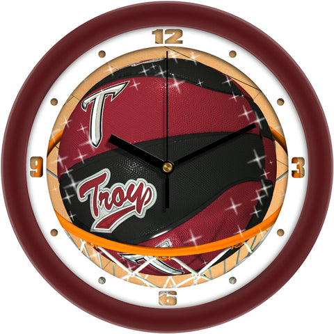 Troy Trojans - Slam Dunk Wall Clock
