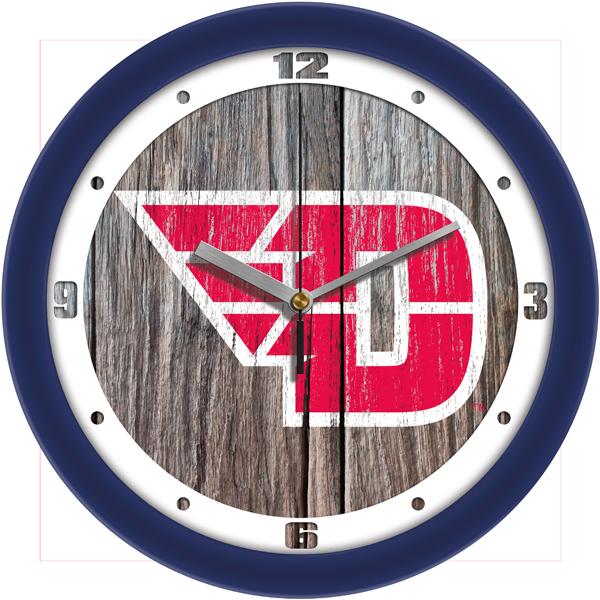 Dayton Flyers - Weathered Wood Wall Clock - SuntimeDirect