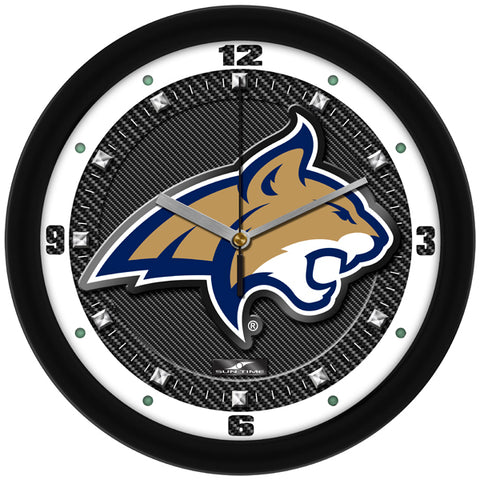 Montana State Bobcats - Carbon Fiber Textured Wall Clock