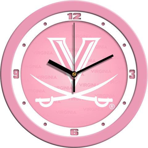 Virginia Cavaliers - Pink Wall Clock