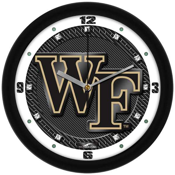 Wake Forest Demon Deacons - Carbon Fiber Textured Wall Clock