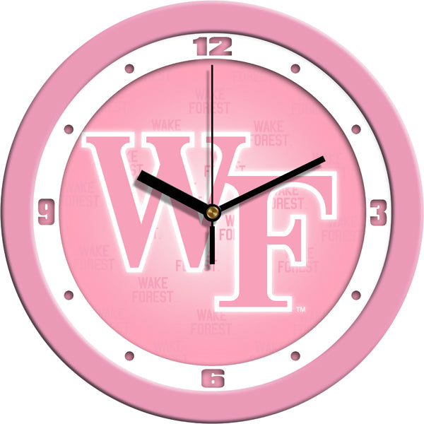 Wake Forest Demon Deacons - Pink Wall Clock