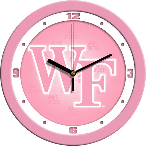 Wake Forest Demon Deacons - Pink Wall Clock