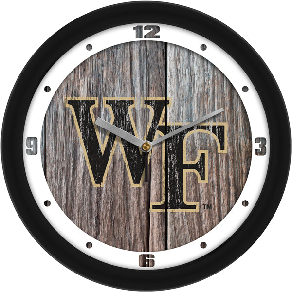 Wake Forest Demon Deacons - Weathered Wood Wall Clock