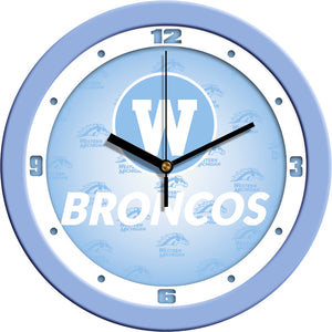 Western Michigan Broncos - Baby Blue Wall Clock