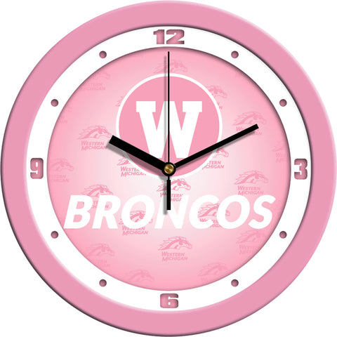 Western Michigan Broncos - Pink Wall Clock
