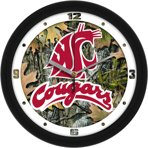 Washington State Cougars - Camo Wall Clock