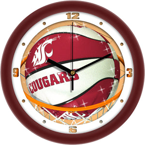 Washington State Cougars - Slam Dunk Wall Clock