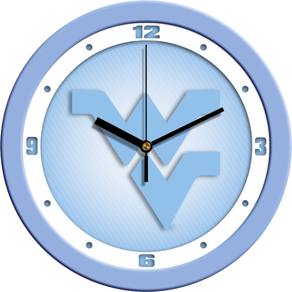 West Virginia Mountaineers - Baby Blue Wall Clock