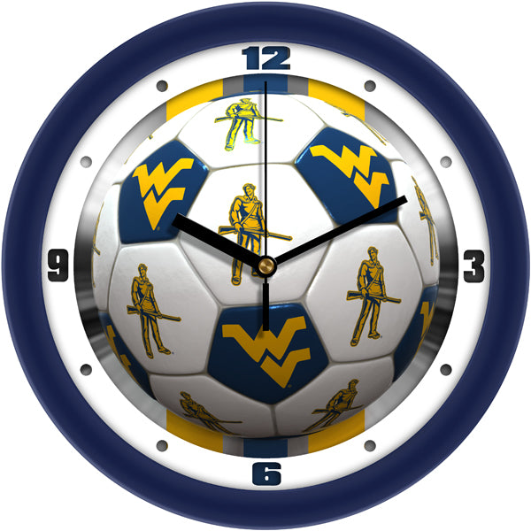 West Virginia Mountaineers - Soccer Wall Clock