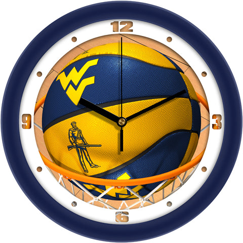 West Virginia Mountaineers - Slam Dunk Wall Clock