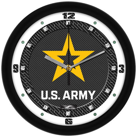 US Army - Carbon Fiber Textured Wall Clock