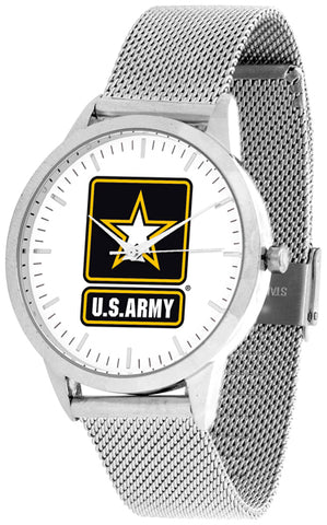 US Army - Mesh Statement Watch - Silver Band