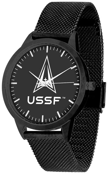 United States Space Force - Mesh Statement Watch - Black Band - Black Dial