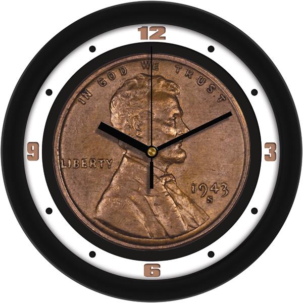 1943 Copper Penny Coin Collectors Wall Clock - SuntimeDirect
