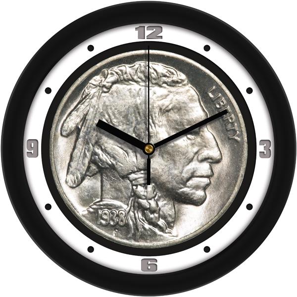 1938 Buffalo Nickel Coin Collectors Wall Clock - SuntimeDirect