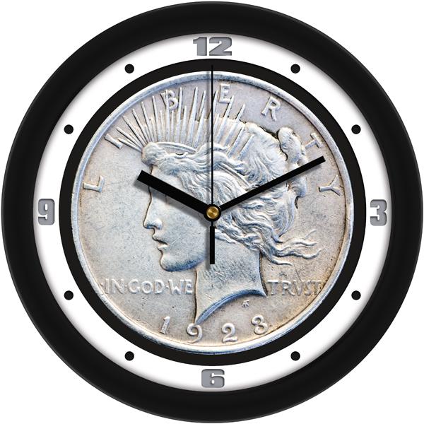 1928 Silver Peace Dollar Coin Collectors Wall Clock - SuntimeDirect