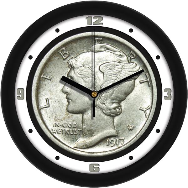 1917 Mercury Dime Coin Collectors Wall Clock - SuntimeDirect