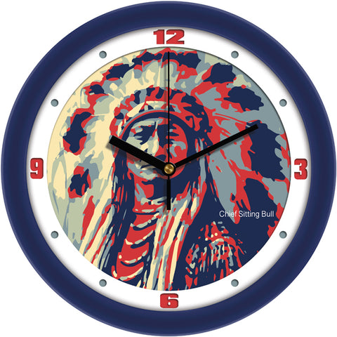 Suntime Historical Series Native American Chief Sitting Bull Wall Clock
