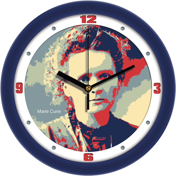 Suntime Historical Series Pivotal Scientist Marie Curie Wall Clock