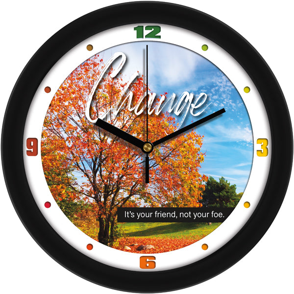 Change is Your Friend Daily Motivational Wall Clock