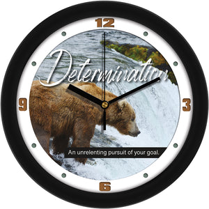 Unrelenting Determination Daily Motivational Wall Clock