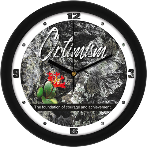 Optimism is Courage Daily Motivational Wall Clock
