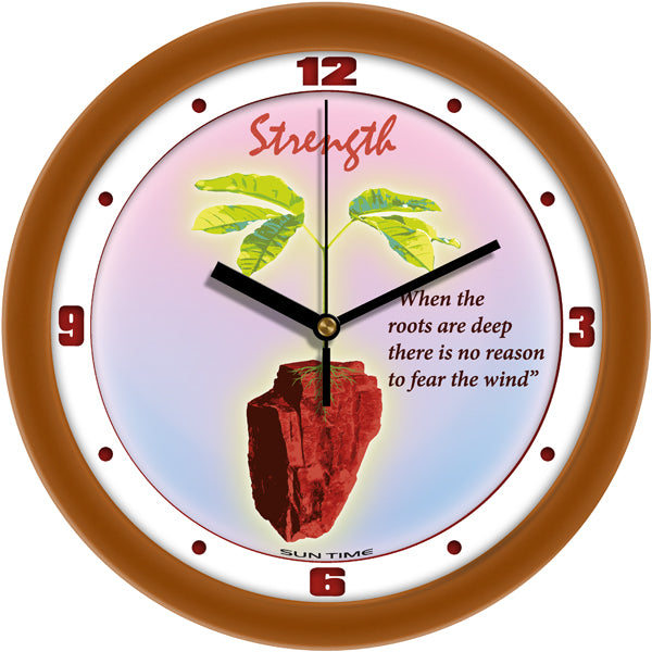 Strength is in Your Roots Daily Motivational Wall Clock