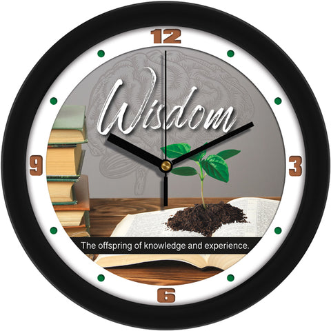 Wisdom is Born of Experience Daily Motivational Wall Clock