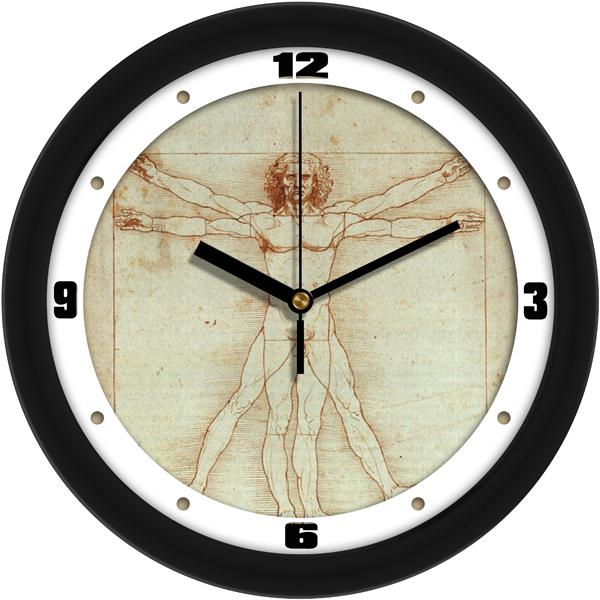 DaVinci Vitruvian Man Decorative Wall Clock - SuntimeDirect