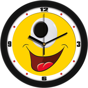 Silly Happy Cyclops Face Children's Room Decorative Wall Clock