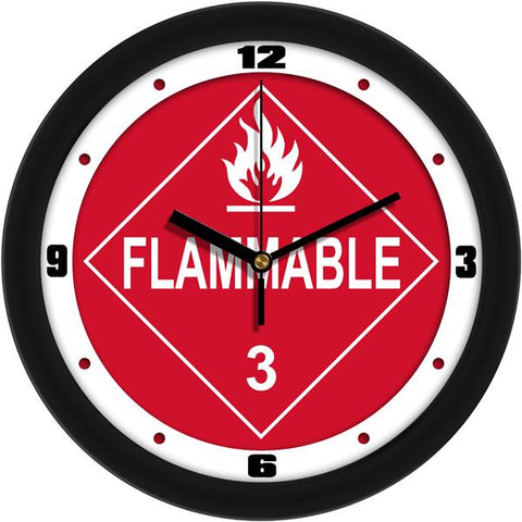 Flammable Sign Wall Clock - SuntimeDirect