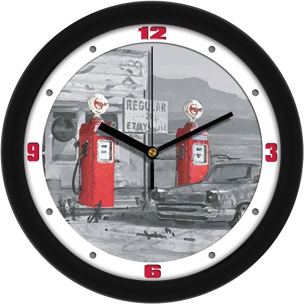 Roadside America Gas Station Retro Wall Clock - SuntimeDirect